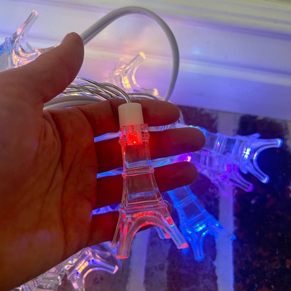 22’ Eiffel Tower String Lights Blinking Christmas French Decor